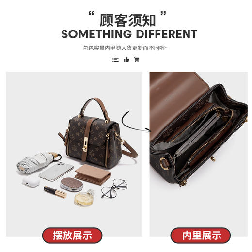 Safiya/索菲娅包包2022新款印花小方包单肩包女式斜挎包女包SF9140034Y 商品图5