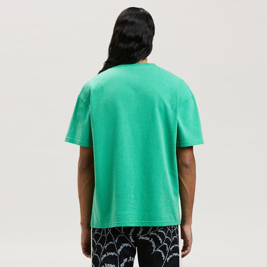 PALM ANGELS 棕榈天使 男士棉质盒子标志印花圆领短袖T恤 绿色 PMAA065F22JER001 5501 商品图2