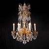 独角鹿西洋古董法国路易十六风格花果主题铜鎏金双色水晶枝形吊灯 商品缩略图0
