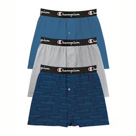 CHAMPION 男秋冬新款棉混纺微弹吸汗透气内裤 三条装