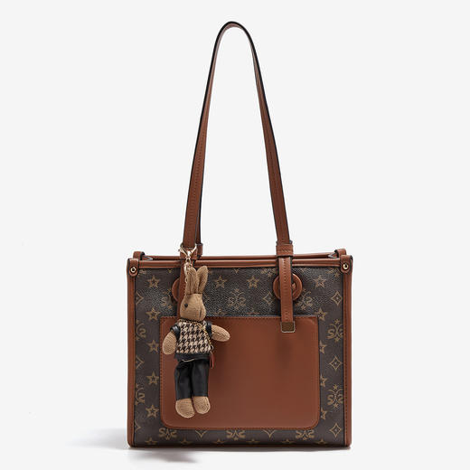 Safiya/索菲娅2022新款印花托特包大容量单肩包包女式手提包女包SF9151016Y 商品图7