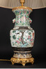 独角鹿西洋古董铜鎏金松鹤瑞禽粉彩瓷瓶底座手工缎面百褶灯罩台灯 商品缩略图3