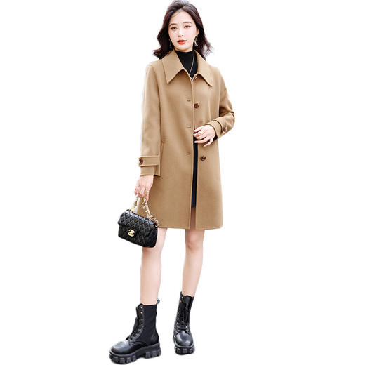 双面羊绒简约时尚保暖羊毛呢子大衣外套HR-213226 商品图4