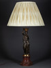 独角鹿西洋古董雕塑大师L.V.Elias ROBERT古典少女青铜雕塑台灯 商品缩略图1