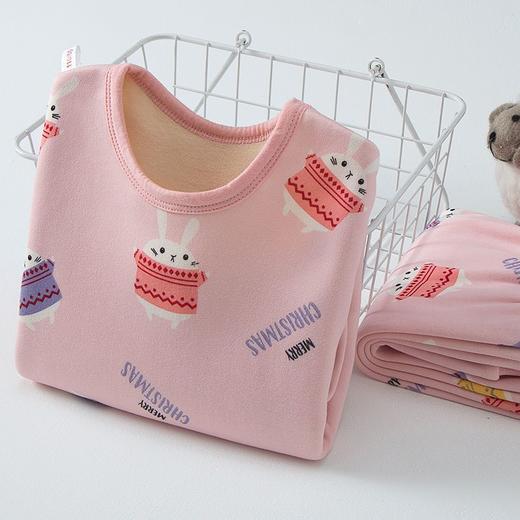 儿童加绒加厚保暖内衣宝宝男童女童冬夹棉秋衣秋裤保暖衣套装pyy24 商品图8