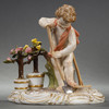 独角鹿西洋古董德国官窑梅森le JARDINIER-园丁主题瓷器摆件瓷偶 商品缩略图0