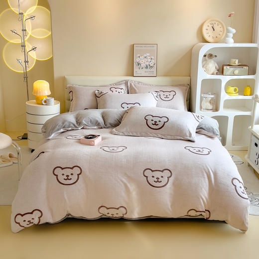 立体剪花牛奶绒保暖四件套床单款、床笠款 商品图13