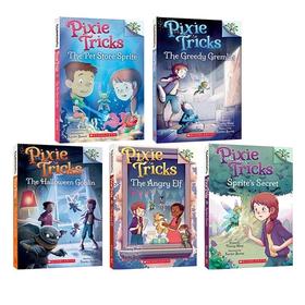 赠音频 蓝思500-560L Pixie Tricks 精灵游戏英文原版4册 驯龙大师同作者新书 学乐大树系列 儿童桥梁章节书
