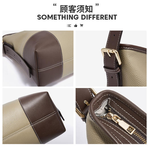 Safiya/索菲娅2022新款头层牛皮手提包单肩包包女式斜挎包女包SF9135015Y 商品图5
