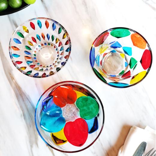 【流光溢彩 美轮美奂】意大利进口ZECCHIN 幻影流光碗 手工彩绘 水晶玻璃复古甜品点心碗水果盘沙拉碗 | 350ml 商品图2