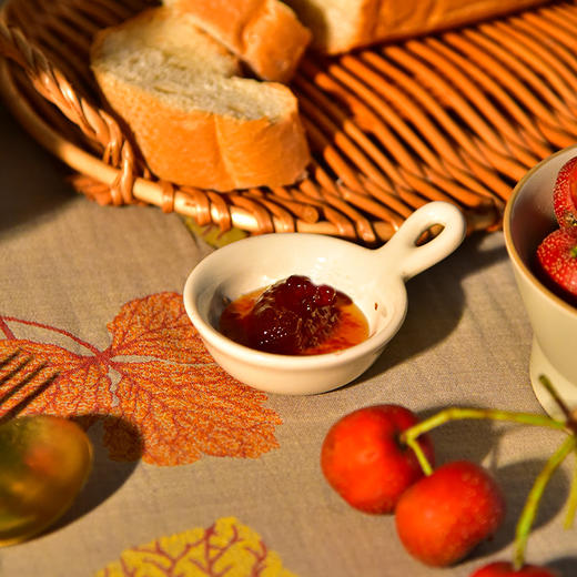 金色秋叶系列长方形桌布节日氛围棉质桌布 商品图3