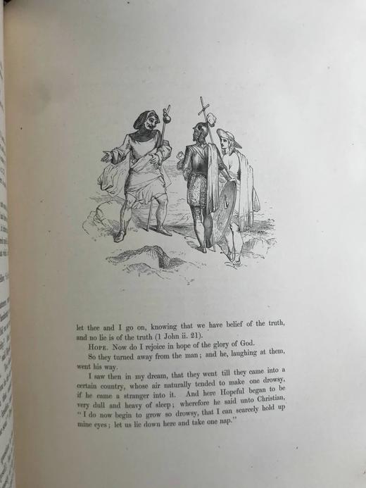 特装本！约19世纪后期 班扬《天路历程》 约百余幅插图 全真皮精装16开 商品图5