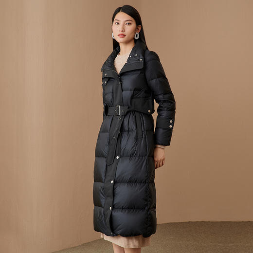 EITIE爱特爱冬款新款时尚加厚保暖高领长款白鸭绒羽绒服6811511 商品图7