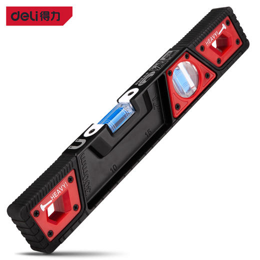 得力水平尺实心铝压铸(红) 商品图0