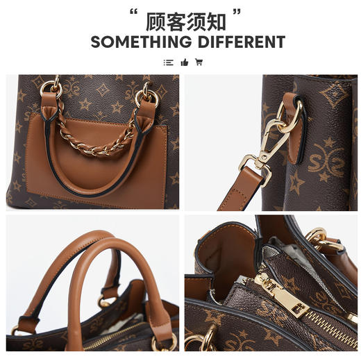 【直播特惠】Safiya/索菲娅2022新款手提包大容量托特包单肩包包女斜挎包女包SF9111010Y 商品图4