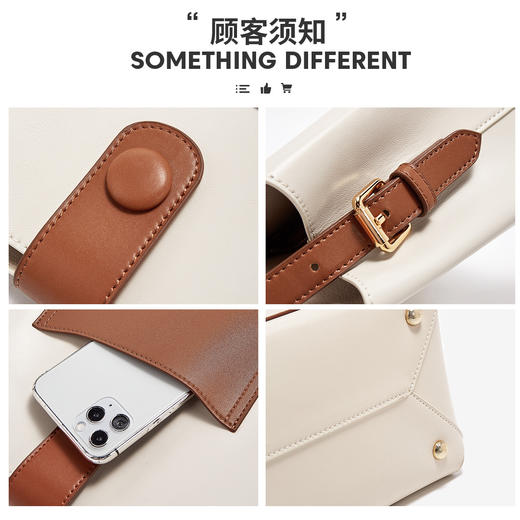 Safiya/索菲娅二层牛皮2022新款水桶包单肩包女斜挎包手提包女包SF9136030Y 商品图6