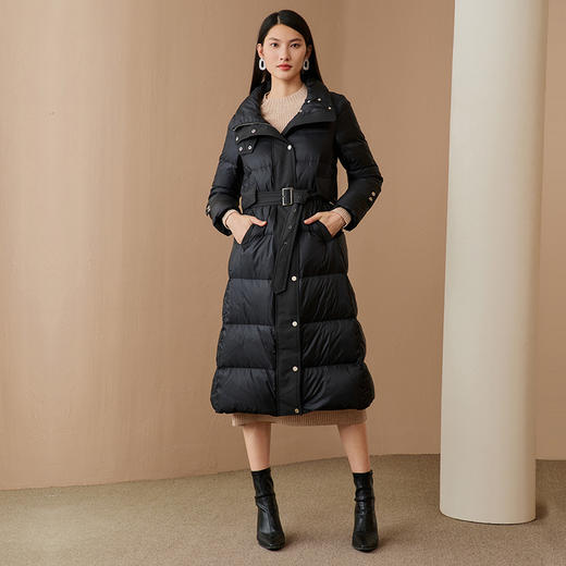 EITIE爱特爱冬款新款时尚加厚保暖高领长款白鸭绒羽绒服6811511 商品图9