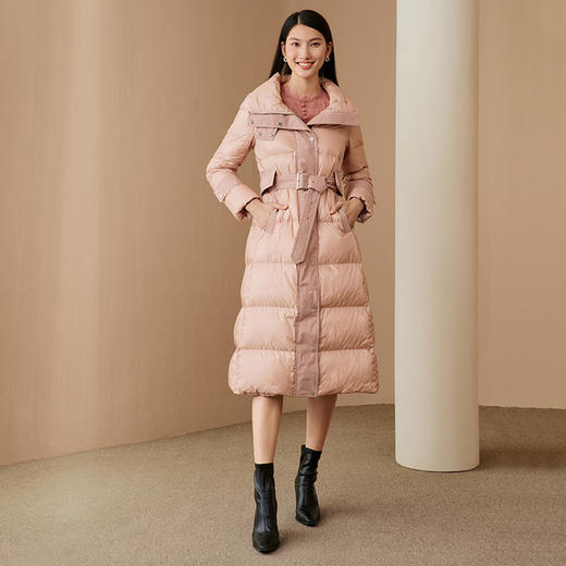 EITIE爱特爱冬款新款时尚加厚保暖高领长款白鸭绒羽绒服6811511 商品图4