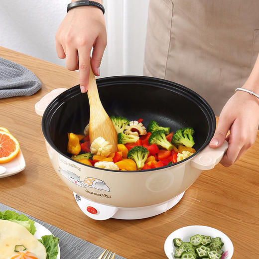 【多功能电煮锅】蒸煮煎炒一体锅电炒锅男女家用宿舍电火锅家用大容量电热锅 商品图5