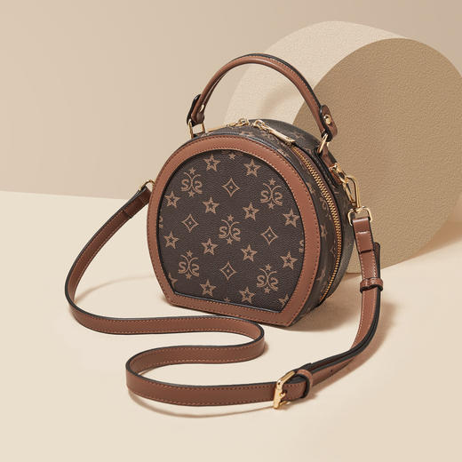 Safiya/索菲娅2022新款印花手提包小圆包单肩包包女式斜挎包女包SF9158019Y 商品图2