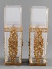 独角鹿西洋古董1880年代法国巴卡拉工坊铜鎏金镶嵌水晶花瓶一对 商品缩略图0