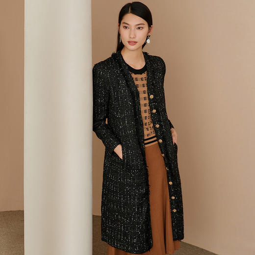 EITIE爱特爱冬季新款小香风中长款大衣6814502 商品图2