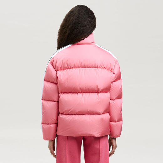 PALM ANGELS 棕榈天使 女士字母徽标印花侧条纹绗缝羽绒服 粉色 PWED014F22FAB001 3001 商品图2