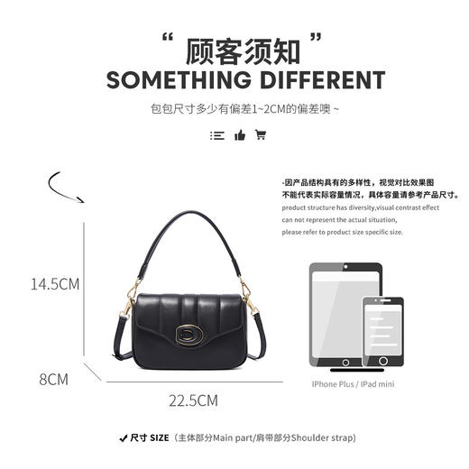 Safiya/索菲娅二层牛皮2022新款小方包单肩包女斜挎包手提包女包SF997006Y 商品图5