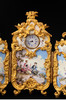 独角鹿西洋古董奥地利洛可可风铜鎏金彩色珐琅屏风式微缩座钟摆件 商品缩略图2