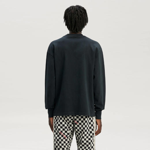 PALM ANGELS 棕榈天使 男士棉质燃烧标志印花圆领长袖卫衣 黑色 PMAB002F22JER002 1001 商品图2