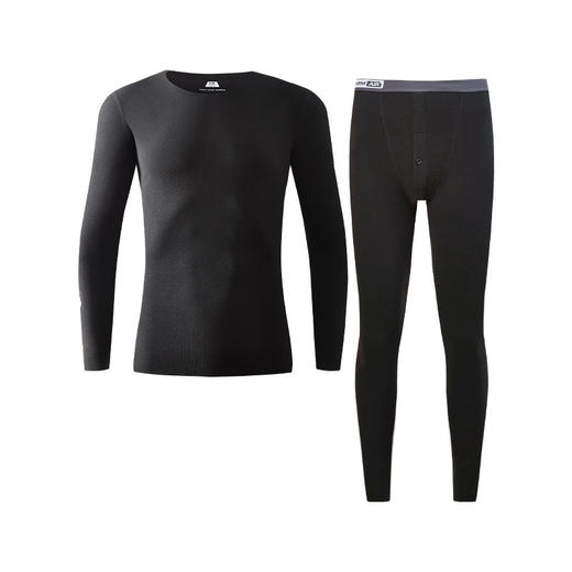 冬季德绒蓄热内衣，男士长袖棉毛衫秋衣秋裤女情侣加绒加厚保暖套装 WLJD8 商品图2