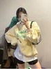 【潮流新款百搭女卫衣】奶黄色圆领薄款卫衣女春秋季2022新款韩版宽松设计感小众chic上衣 商品缩略图3