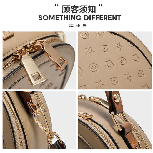 Safiya/索菲娅牛皮2022新款手机包小圆包单肩包女式斜挎包女包SF9158021Y 商品图5