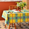 黄蓝经典格纹系列长方形桌布节日氛围棉布桌布 商品缩略图1
