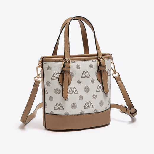 Safiya/索菲娅2022新款水桶包百搭单肩包包女式斜挎包手提女包SF9151032Y 商品图3