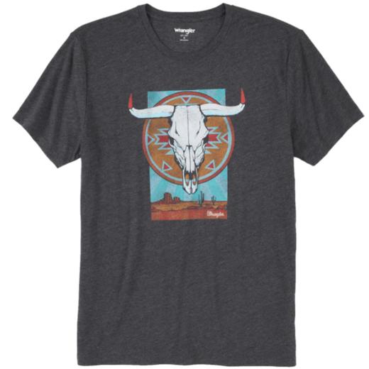 Wrangler威格 男士部落牛头印花潮流百搭舒适透气短袖T恤 商品图2
