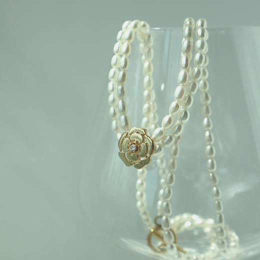 pearlside 双层小米珠加可拆卸坠子 项链 商品图2