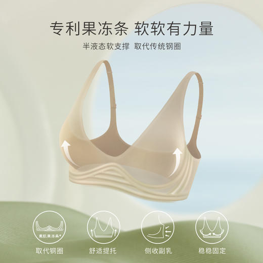 素肌良品【果冻条】软支撑无钢圈无痕文胸 升级固定杯 MX074F+MX124F-FX 商品图3