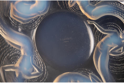 独角鹿西洋古董法国莱俪lalique海上仙女卡吕普索欧泊水晶浅口盘 商品图2