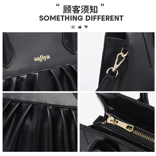 Safiya/索菲娅二层牛皮2022新款手提托特包单肩包包女斜挎包女包SF9136031Y 商品图4