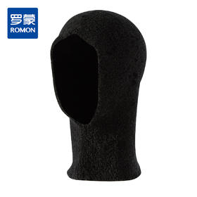 【羊毛混纺】罗蒙秋冬季防风保暖男女通用针织帽子套头式护耳帽子