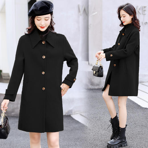 双面羊绒简约时尚保暖羊毛呢子大衣外套HR-213226 商品图3