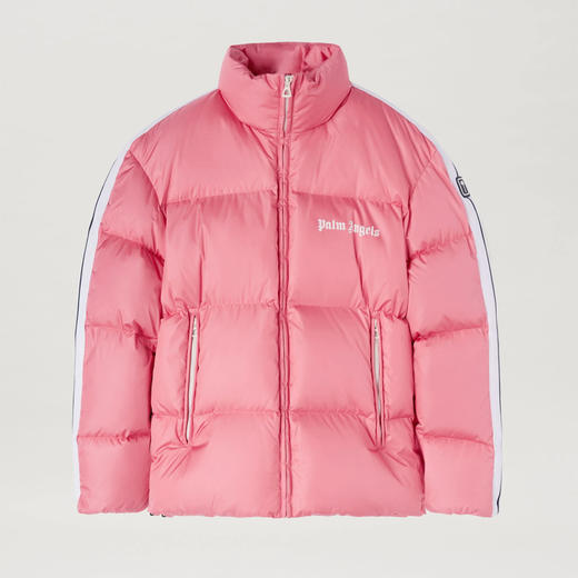 PALM ANGELS 棕榈天使 女士字母徽标印花侧条纹绗缝羽绒服 粉色 PWED014F22FAB001 3001 商品图0