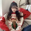 【显瘦甜美风❗️圣诞款麋鹿毛衣】百搭宽松套头慵懒风，大红色圣诞毛衣外穿上衣，本命年拼色针织毛衣，圣诞节日礼物小鹿雪人新年礼盒年货礼盒 商品缩略图2