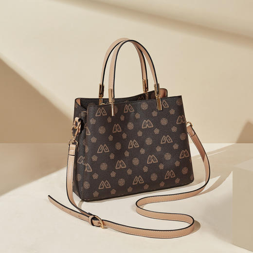 Safiya/索菲娅2022新款印花托特包单肩包包女式斜挎包手提女包SF9151025Y 商品图10