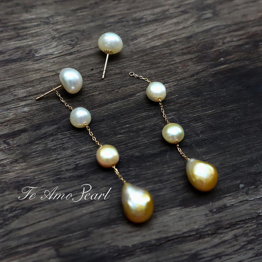 Natural天恩系列【欲滴】海水Keshi珍珠耳饰/吊坠 商品图3