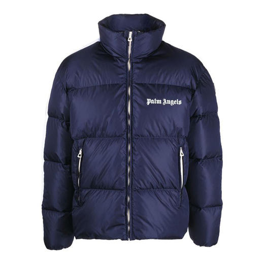 PALM ANGELS 棕榈天使 男士字母徽标印花绗缝短款羽绒服 蓝色 PMED019F22FAB001 4601 商品图0