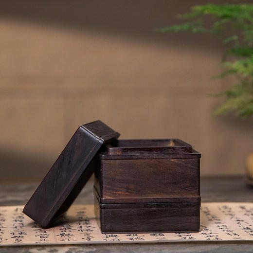 二十世纪 紫檀双层盖盒 商品图3