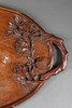 独角鹿西洋古董家居摆件1900年代中国东方风格螺钿金属木制托盘 商品缩略图3