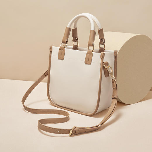 Safiya/索菲娅牛皮包包2022新款托特包手提单肩包女式斜挎包SF900008Y 商品图0